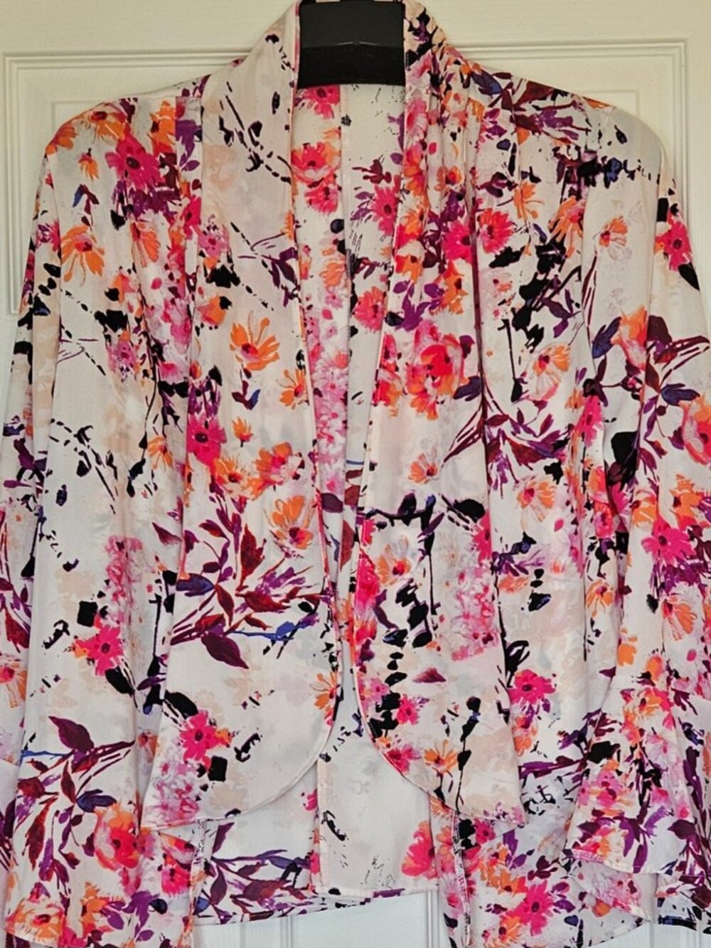 Massini Floral Bell Sleeve Jacket XL NWT